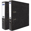 Пaпкa-регистратор OfficeSpace® 70мм, мрамор, черная Спейс