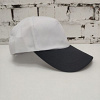 Бейсболка белая с черным козырьком СИНТЕТИКА (для сублимации)