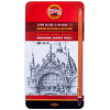 Набор карандашей ч/г Koh-I-Noor "1500 Art" ,12шт., 8B-2H, заточен., метал. пенал1502012008PLRUKoh-I-Noor