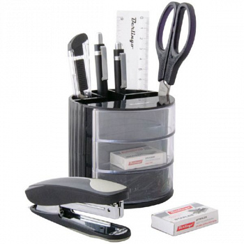 Настольный органайзер "S-10" 9 предметов, черный