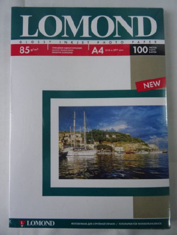 LOMOND 85 г/м2 односторонняя глянцевая А4\100л 0102145