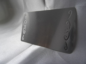 Метал.визитки (серебро/цветочный орн) 54*86 (10л)