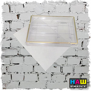 Рамка акриловая 110*80 мм с тиснением С НОЖКОЙ