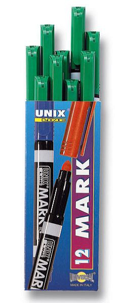 Маркер перманентный UNIX MARK Universal, тол. 5.5мм, зеленый