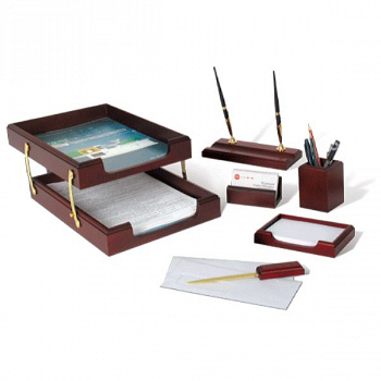 Набор GALANT настольный из дерева "Novel" 6 предметов (красн.дер., двойной лоток), 230837