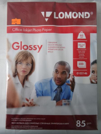 LOMOND 85 г/м2 односторонняя глянцевая А4\500л 0102146