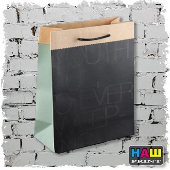 Пакет крафт, люкс, 25,5 х 12,5 х 33 см3784385