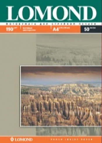 LOMOND 190 г/м2двухсторонняя матовая А4\50л 0102015
