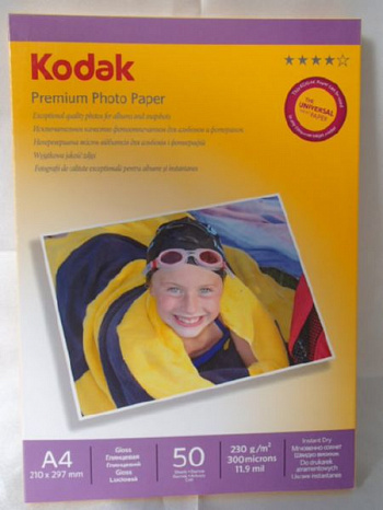 фотобумага А4 глянцевая 230г/м 50л. Kodak