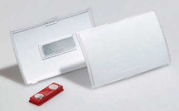 Бейдж Durable складной полипропилен 54*90мм магнит