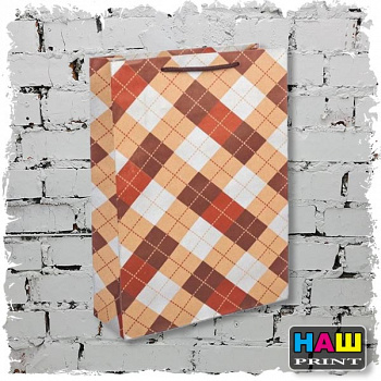 Пакет крафт "Ромбики", 31 х 9,5 х 42 см2687259