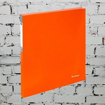 Папка на 2 кольцах Berlingo "Neon", 25мм, 700мкм, неоновая оранжеваяABp_22804BERLINGO_