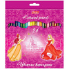Карандаши "Принцессы на розовом" 24цв., заточен., картон. уп., европодвес
