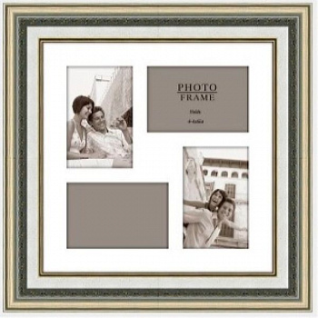 231244 Фоторамка панно для 4-x фотографий(10*15 cм), L42,4W2,4H42,4 см.