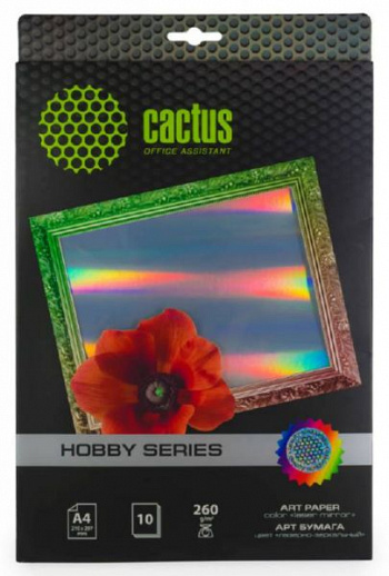 Бумага Cactus CS-DA426010M A4/260г/м2/10л./зеркало для струйной печати