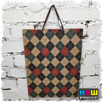 Пакет крафт "Ромбики", 31 х 9,5 х 42 см2687258