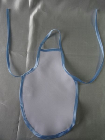 Фартук для сублимации на бутылку, голубой кант