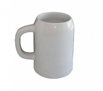 Кружка пивная керамическая, бочка, h 12см