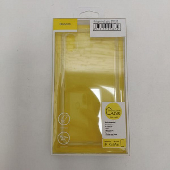 Силиконовый чехол BASEUS для iPhone XS MAX, Simplicity, прозрачный, глянцевый