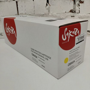 Картридж SAKURA CB542A для HP Color LJ CM1312MFP/CP1215/CP1515/CP1518, желтый, 1500 к., SACB542A