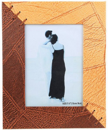 рамка д/фото кожзам Шарм кофейного цвета 13*18 см 479191