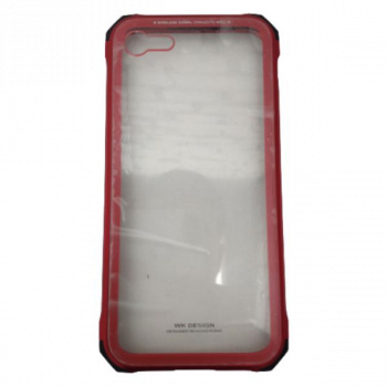 Задняя накладка WK для iPhone 7/8, Tikin series, красный, стекло, металл, глянцевая