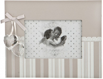 ФОТОРАМКА КОЛЛЕКЦИЯ "ПОЛОСКИ И ГОРОШЕК" 20*16*2 СМ. (КОР=48 ШТ.)222-219