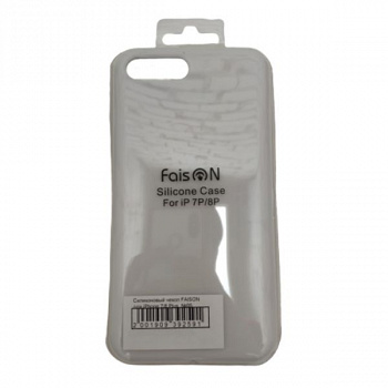 Силиконовый чехол FAISON для iPhone 7/8 Plus, №05, Silicon Case, матовый, цвет: белый