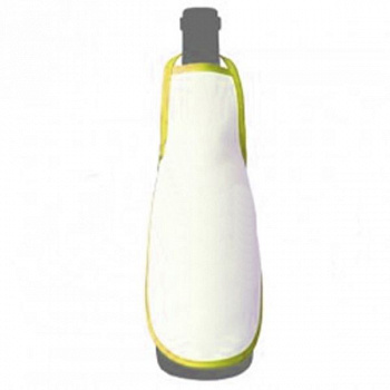 Фартук для сублимации на бутылку, ЖЁЛТЫЙ кант