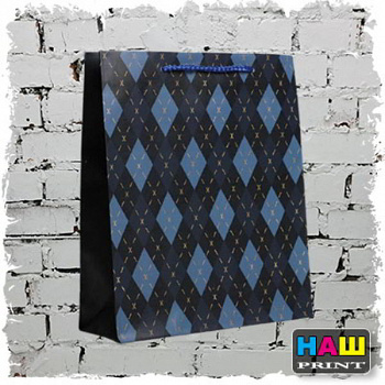 Пакет ламинированный «Клетка», ML 23 х 27 х 8 см   6582765