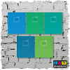 Тетрадь 96л., А5, линия ArtSpace "Моноколор. Blue&Green"Т96л_13727Спейс245162