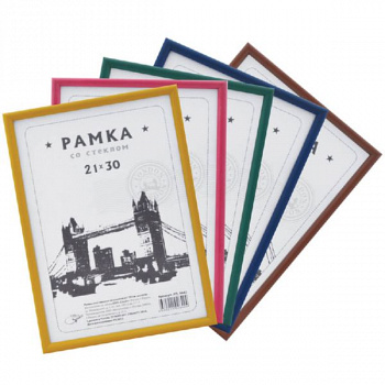 Рамка пластиковая 21*30см, №1, красный