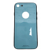 Задняя накладка WK для iPhone 7/8 матовая, салатовый, с вырезом под яблоко (WPC-051, Azure Stone Series)