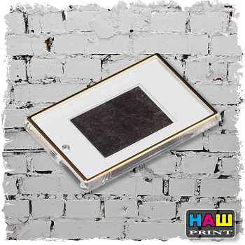 Заготовка акрилового магнита 52х77мм с тиснением, прозрачный