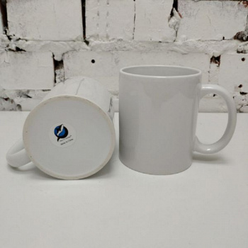 Кружка белая ORCA ПРЕМИУМ (Чёрно-синяя наклейка)