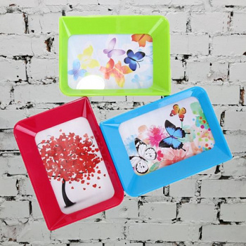 рамка д/фото пластик на 3 фото Радуга 28,5*29 см (9*13 см) 717758