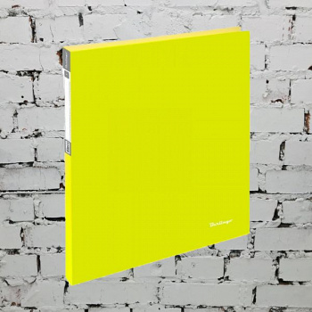 Папка на 2 кольцах Berlingo "Neon", 25мм, 700мкм, неоновая желтаяABp_22803BERLINGO_