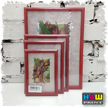 Рамка FOTEX PREMIUM 13/18 (красная) /40