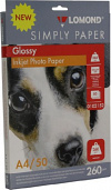 260 г/м2 односторонняя эконом.глянцевая, А4 0102152