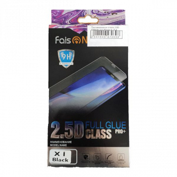 Противоударное стекло 2.5D FAISON для iPhone XI, Full Screen, черное, полный клей