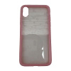 Задняя накладка BASEUS для iPhone X/XS, See-through, силикон, стекло, глянцевая, розовый