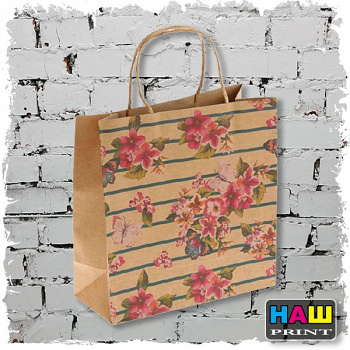 Пакет крафт "Мелодия", люкс, 22.5 х 10 х 23 см1892501