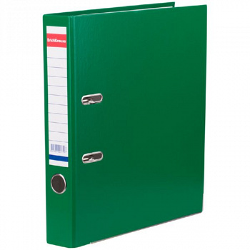 Папка-регистратор "Стандарт", 50мм, бумвинил, нижний метал. кант, зеленая275Erich Krause