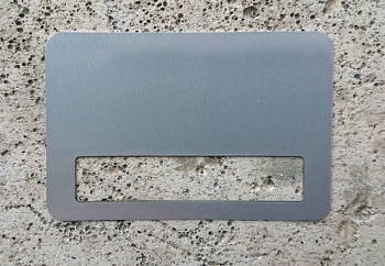 Бейдж 70х40мм без окна (серебро шлиф SU31), под сублимацию, упаковка 10шт