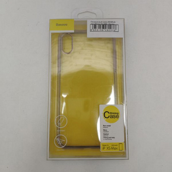 Силиконовый чехол BASEUS для iPhone XS MAX, Shining, прозрачный, глянцевый, золотой