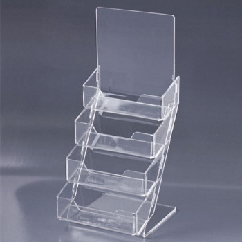 Подставка для визиток настольная BRAUBERG 95*20мм, 4 кармана глубиной 32мм, 290421