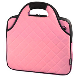 Сумка Grenoble стеганая, 12.1" 30х24х3розовый, Ham