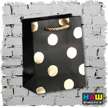 Пакет ламинированный «Антураж», чёрный, люкс, 11 х 6 х 14 см3811988