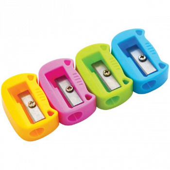 Точилка пластиковая "Кошка", 1 отверстие, ассорти