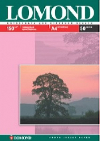 LOMOND 150 г/м2 односторонняя глянцевая А4\50л 0102018